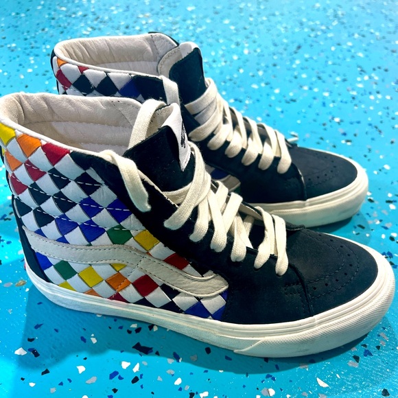 LUXE Vans high tops … worn ONCE brand new condition. - Picture 1 of 6
